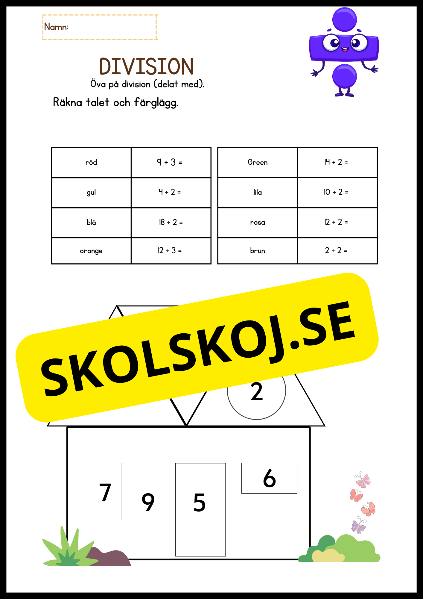 Stort paket - Träna enkel division
