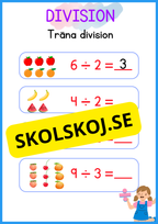 Stort paket - Träna enkel division