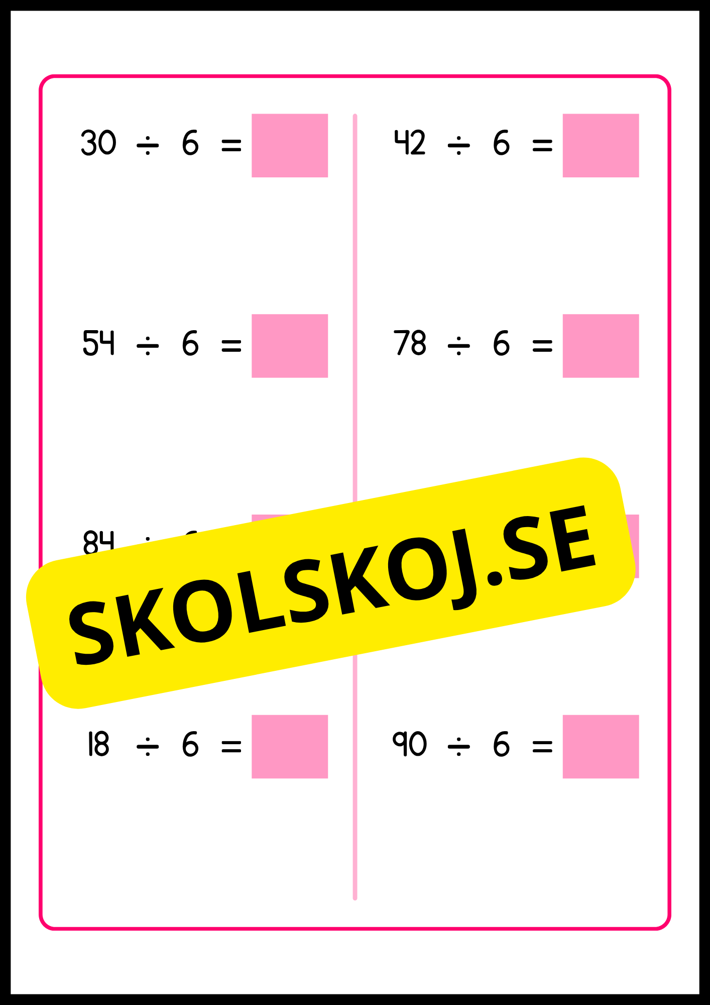 Stort paket - Träna enkel division