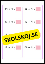 Stort paket - Träna enkel division