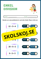 Stort paket - Träna enkel division