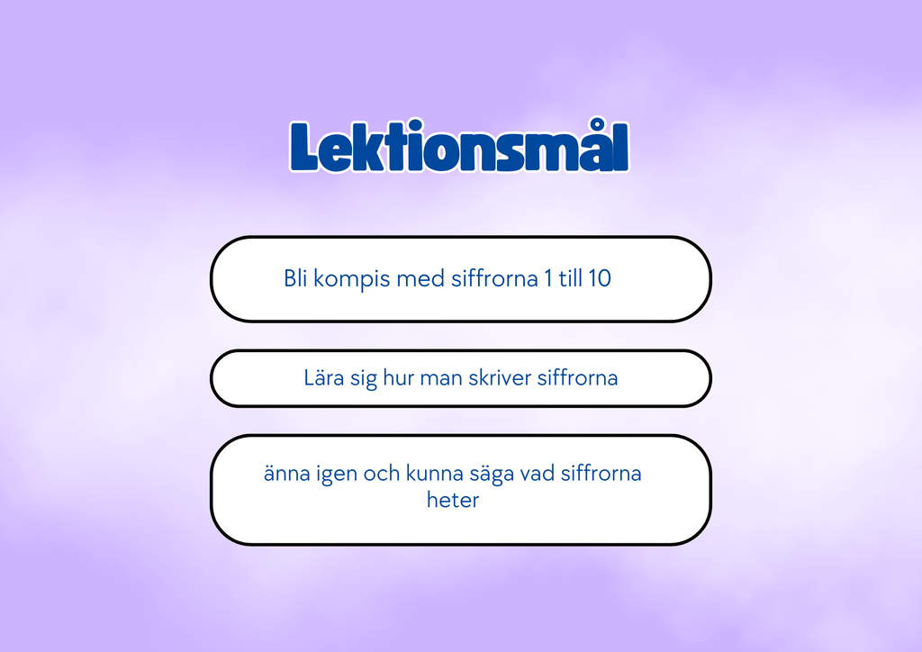 Vi lär oss siffror - Häfte
