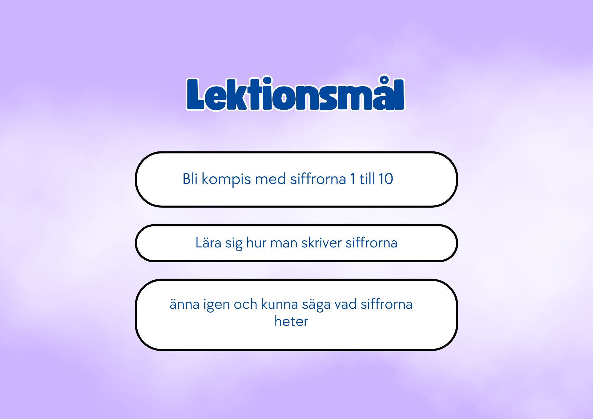 Vi lär oss siffror - Häfte