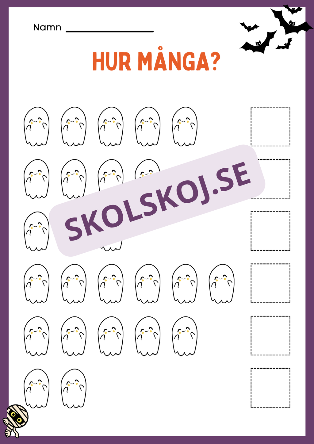 Halloween matematik - Fk - Åk 2