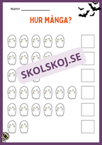 Halloween matematik - Fk - Åk 2