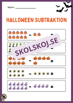 Halloween matematik - Fk - Åk 2