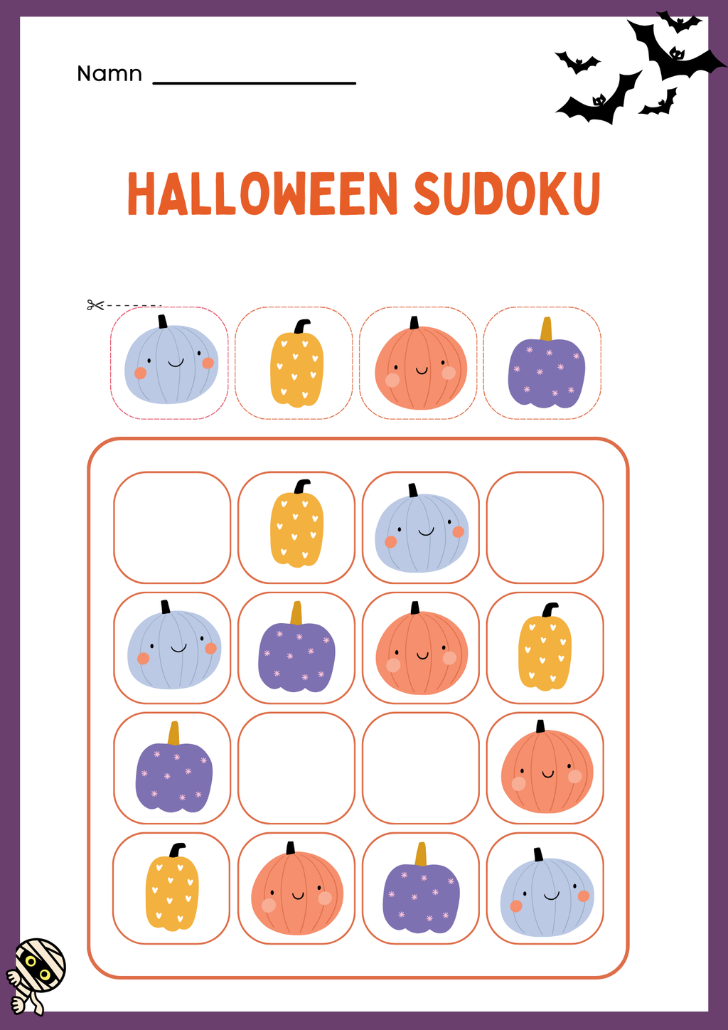 Halloween matematik - Fk - Åk 2