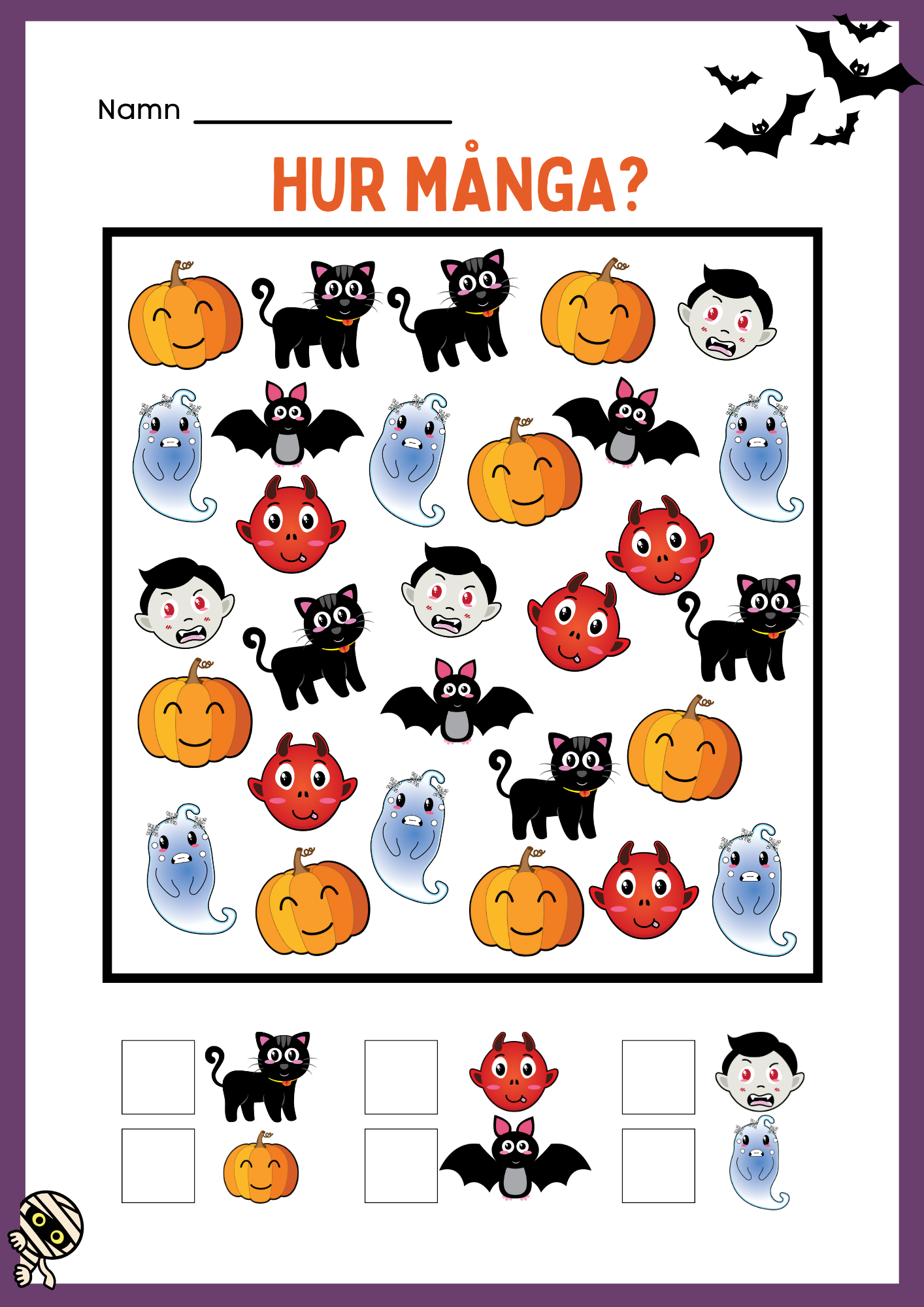 Halloween matematik - Fk - Åk 2