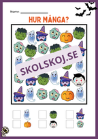 Halloween matematik - Fk - Åk 2