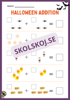 Halloween matematik - Fk - Åk 2