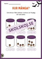 Halloween matematik - Fk - Åk 2