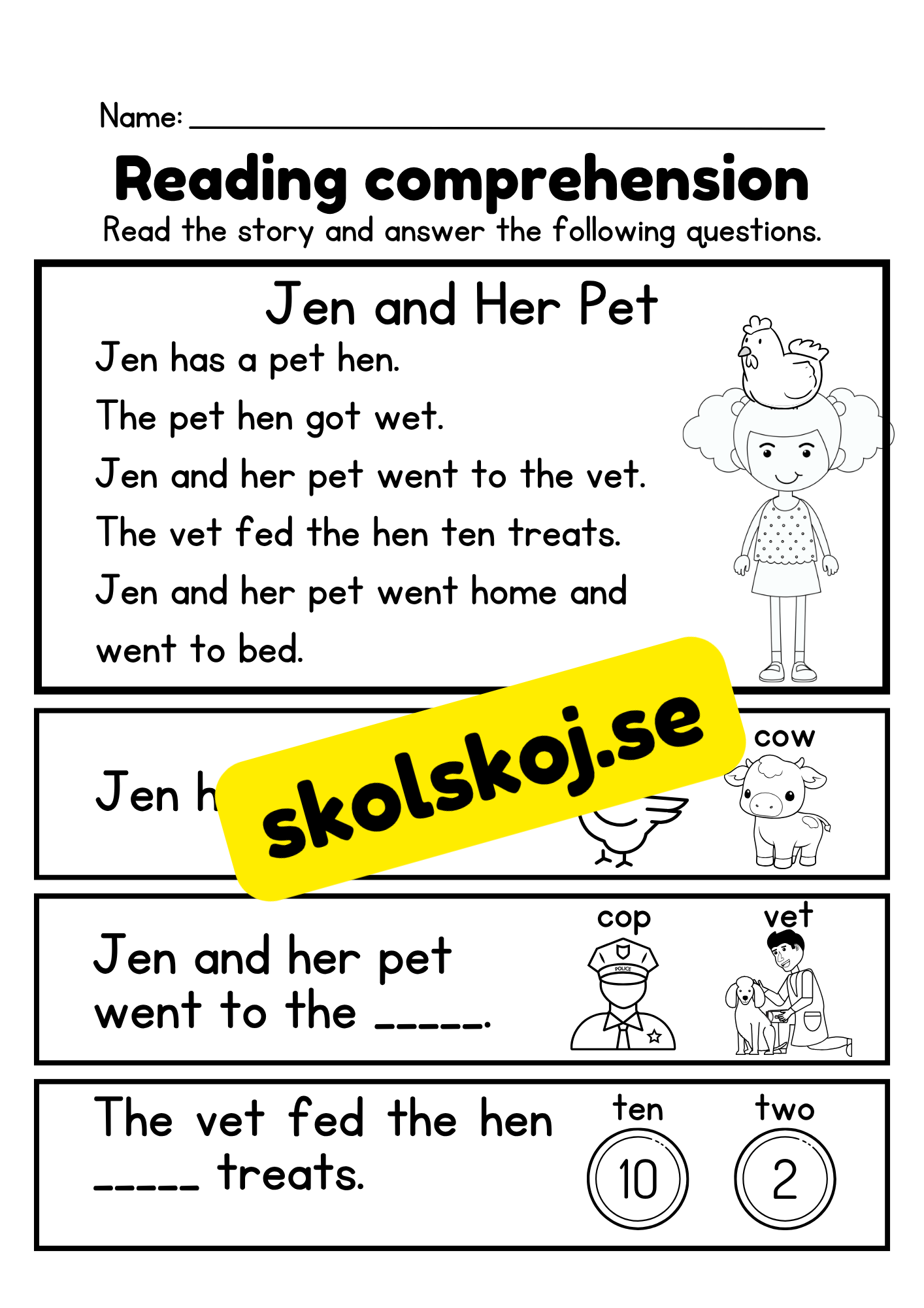 Reading comprehension - Läsförståelse - Engelska