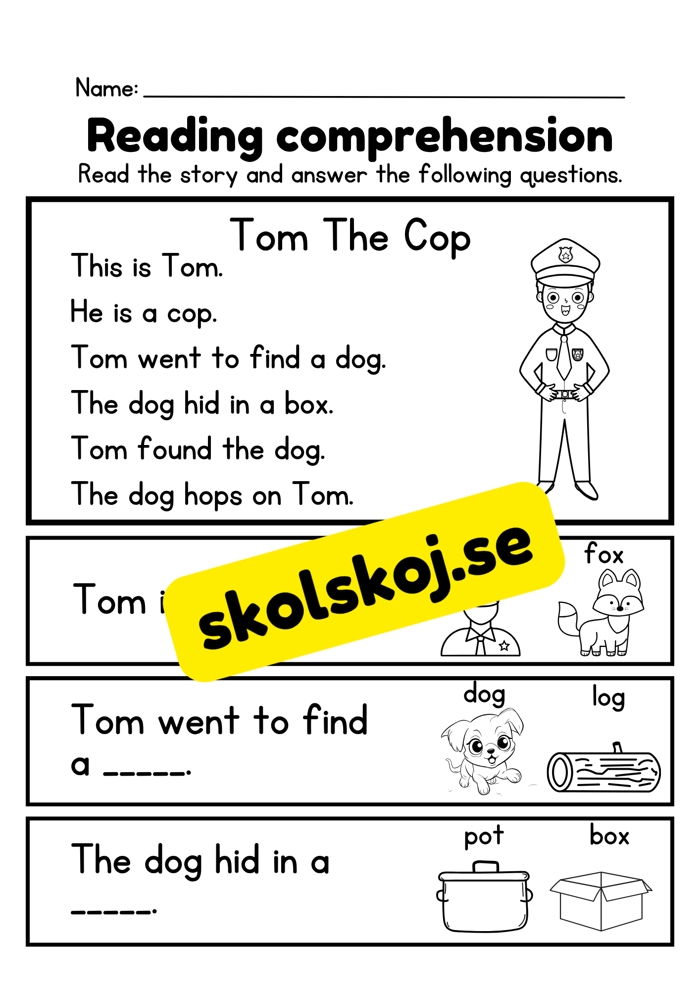 Reading comprehension - Läsförståelse - Engelska