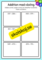 Addition med växling - Häfte
