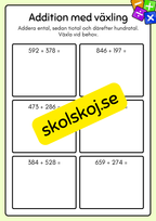 Addition med växling - Häfte