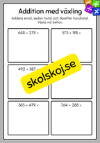 Addition med växling - Häfte