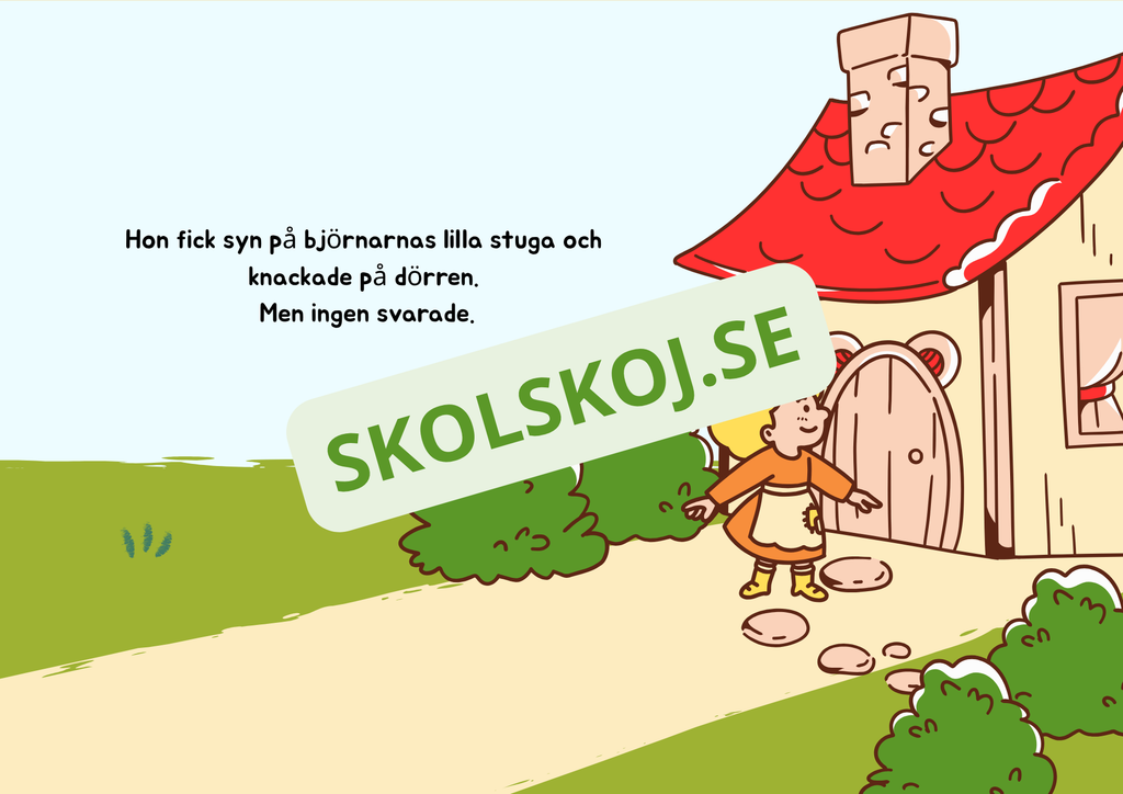 Guldlock och de tre björnarna - Läsförståelse