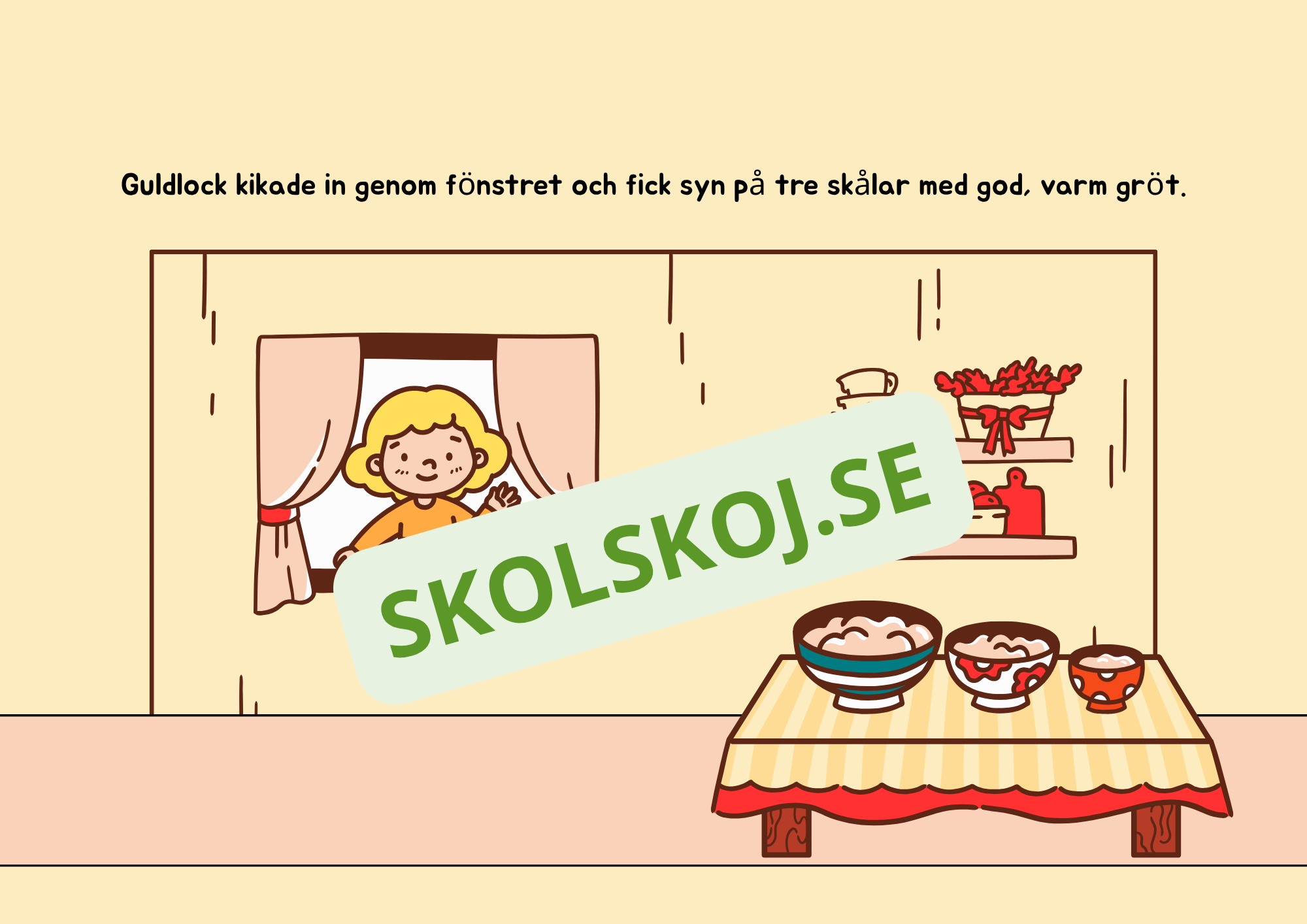 Guldlock och de tre björnarna - Läsförståelse