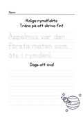 Roliga rymdfakta - Häfte