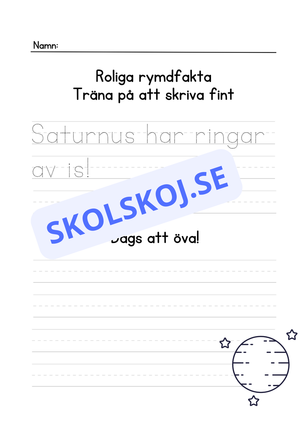 Roliga rymdfakta - Häfte