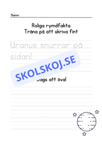 Roliga rymdfakta - Häfte