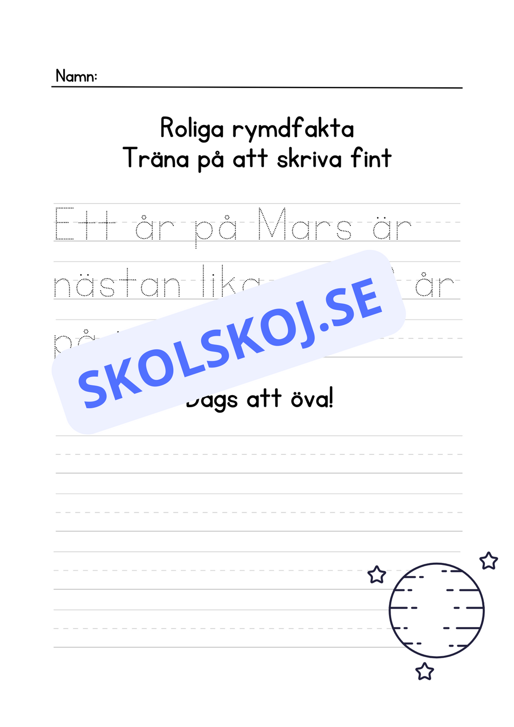 Roliga rymdfakta - Häfte