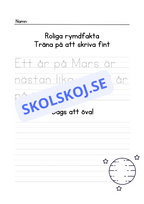 Roliga rymdfakta - Häfte
