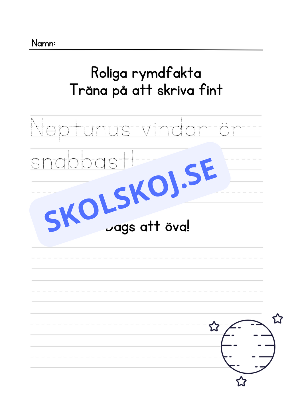 Roliga rymdfakta - Häfte