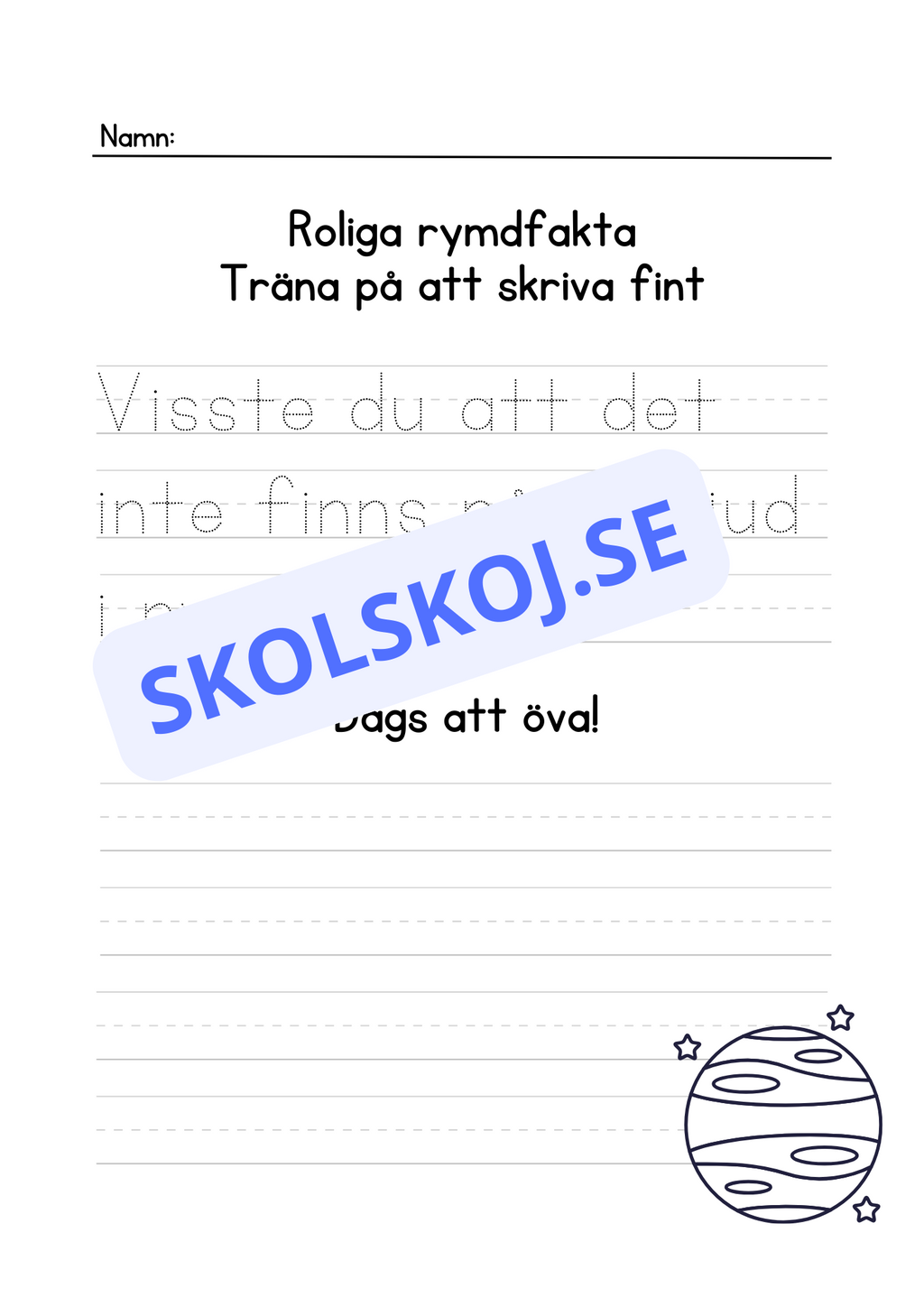 Roliga rymdfakta - Häfte