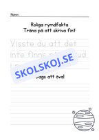 Roliga rymdfakta - Häfte
