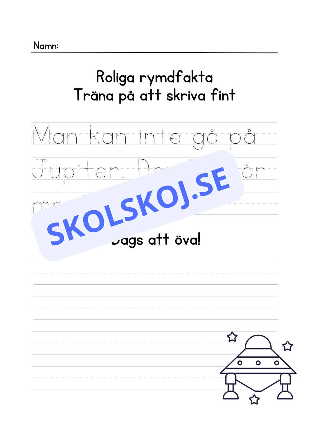 Roliga rymdfakta - Häfte