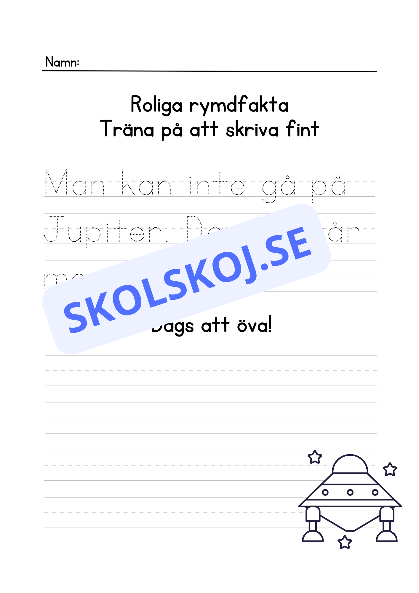 Roliga rymdfakta - Häfte