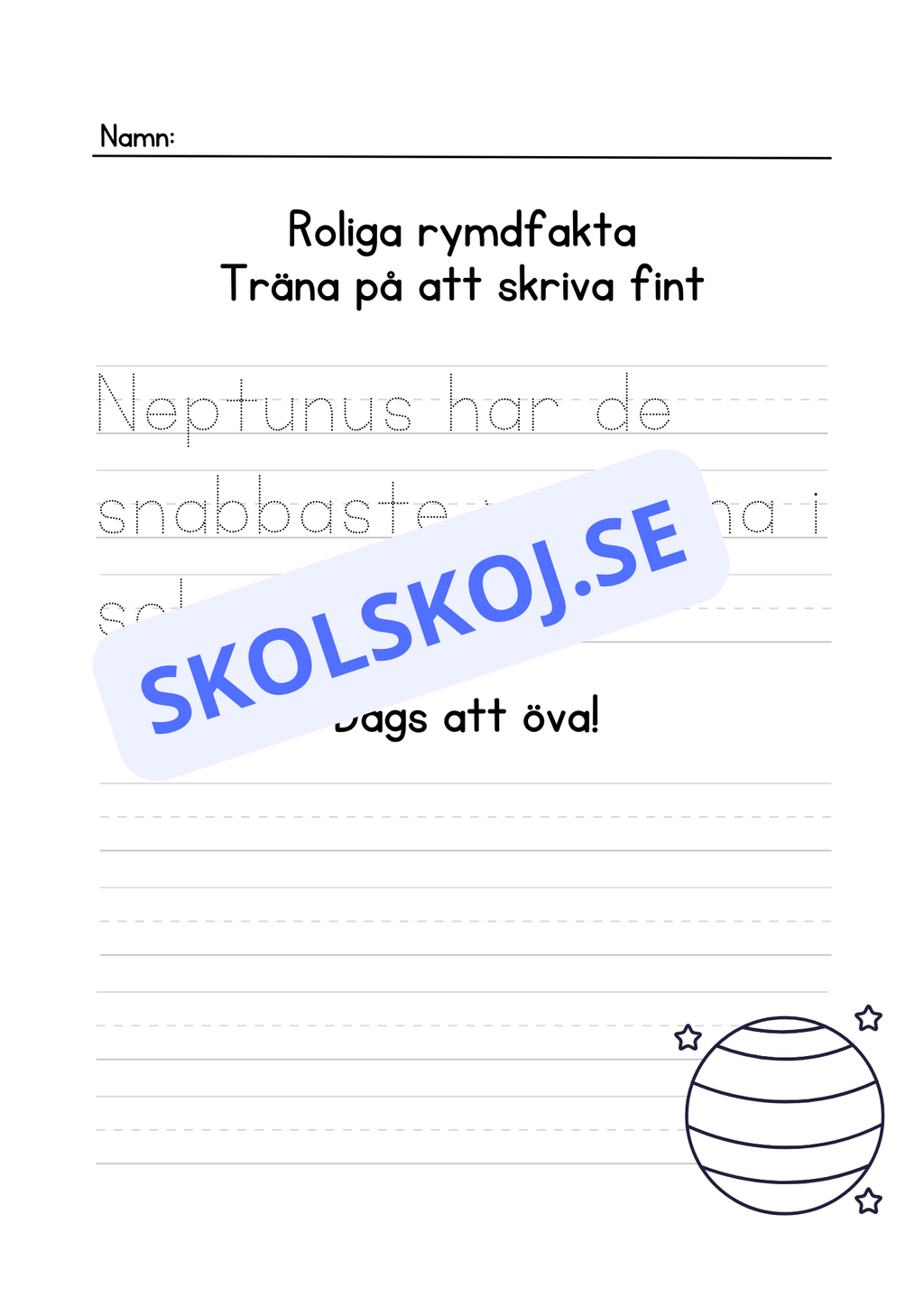 Roliga rymdfakta - Häfte