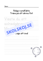 Roliga rymdfakta - Häfte
