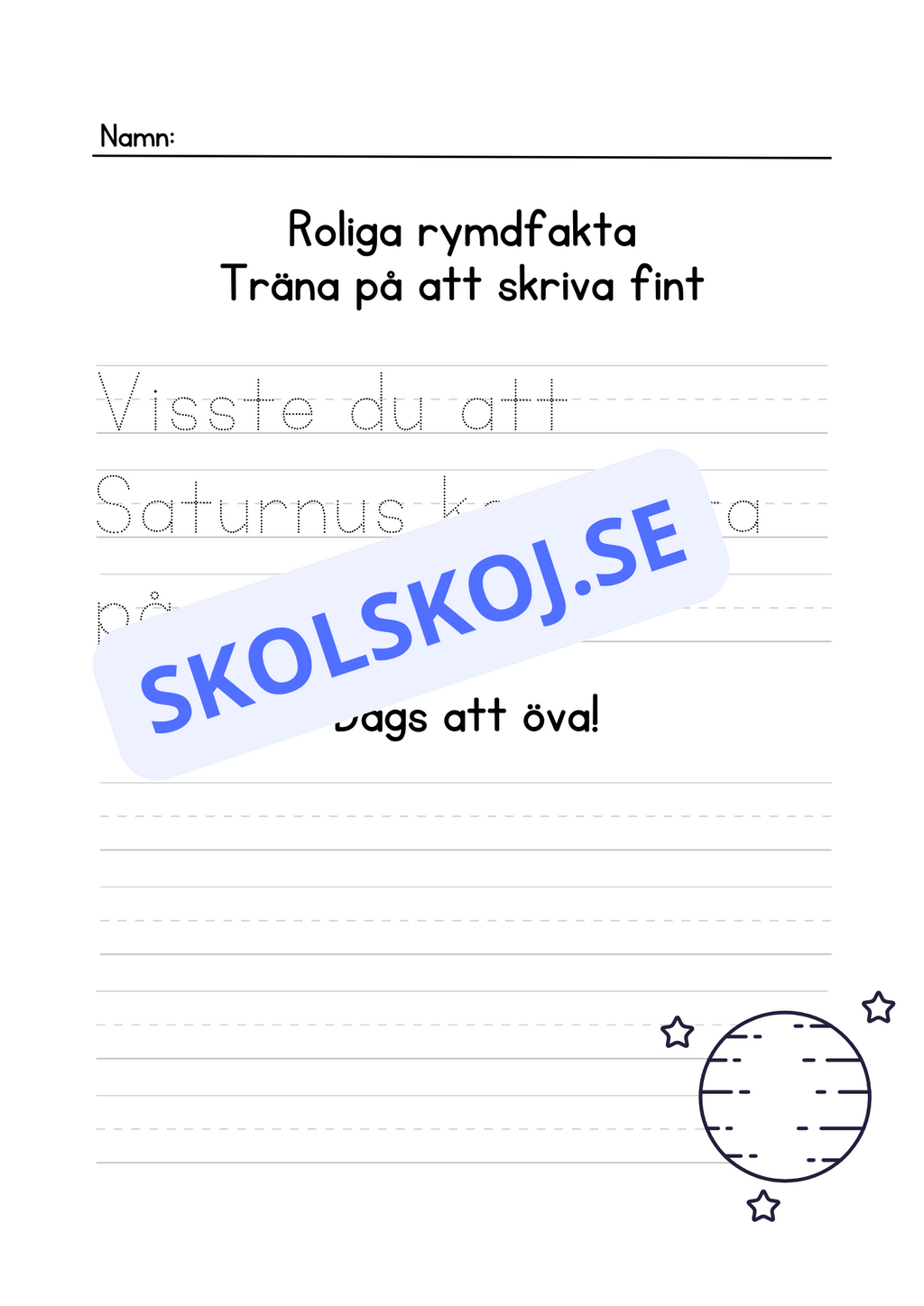 Roliga rymdfakta - Häfte