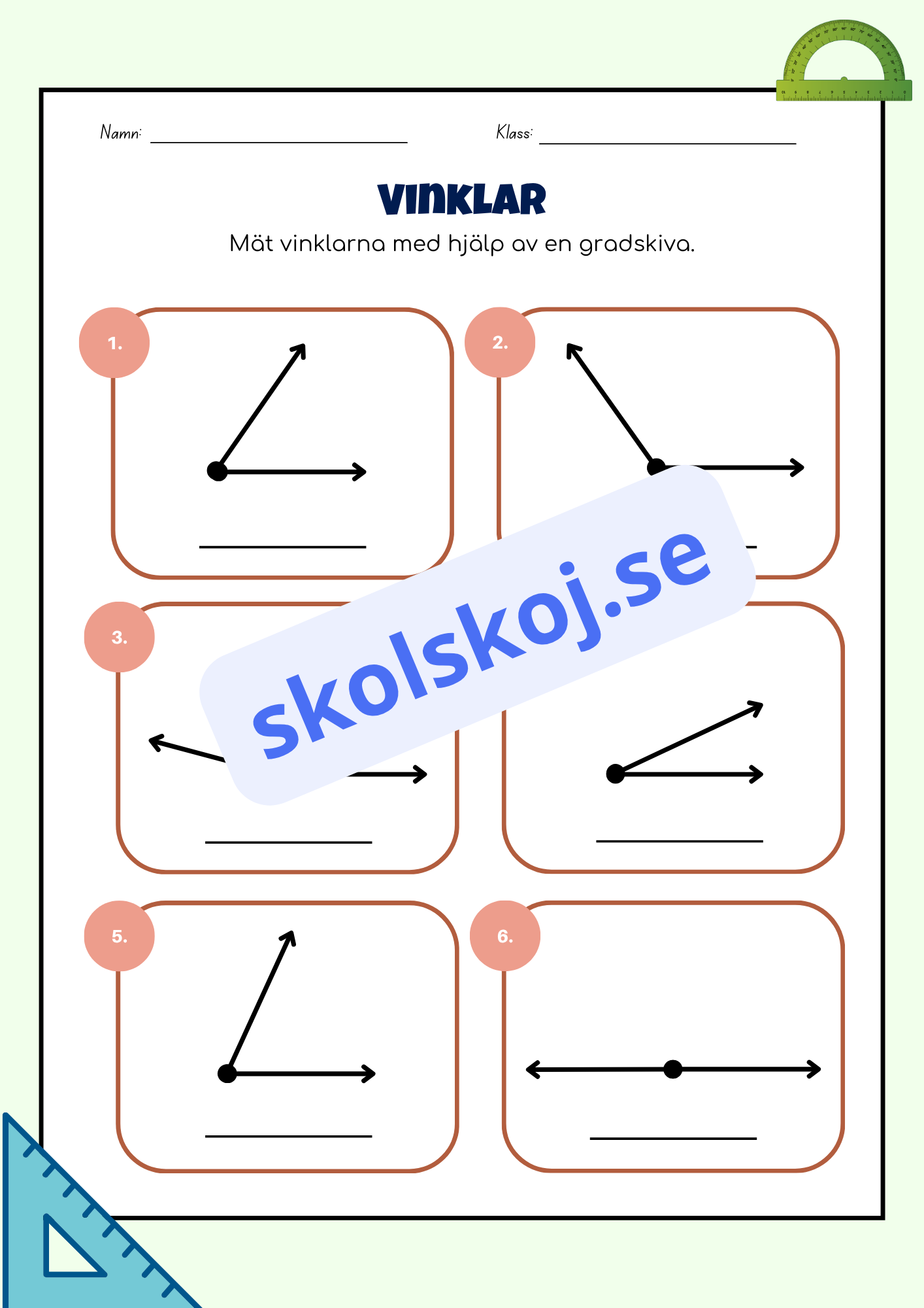 Klassificera och mät vinklar