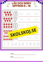 Läs och skriv siffror 0 - 10