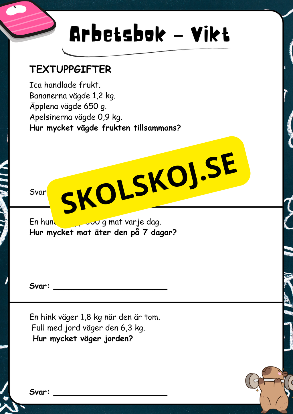 Arbetsbok - Vikt - Åk 4 - 5
