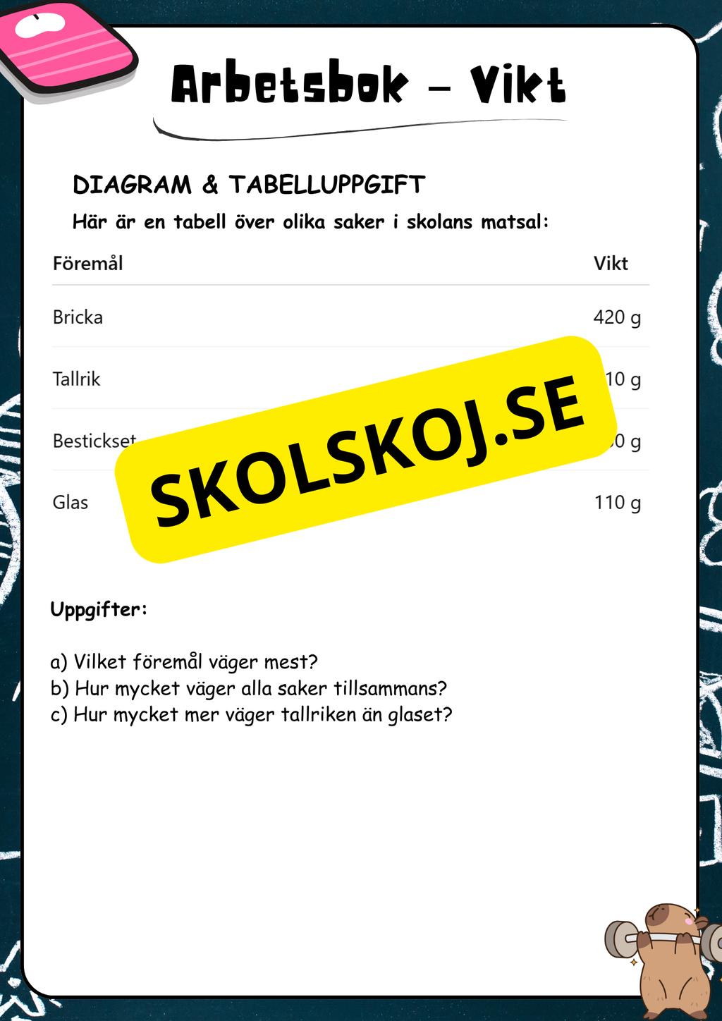 Arbetsbok - Vikt - Åk 4 - 5