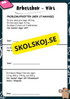 Arbetsbok - Vikt - Åk 4 - 5