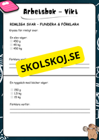 Arbetsbok - Vikt - Åk 4 - 5