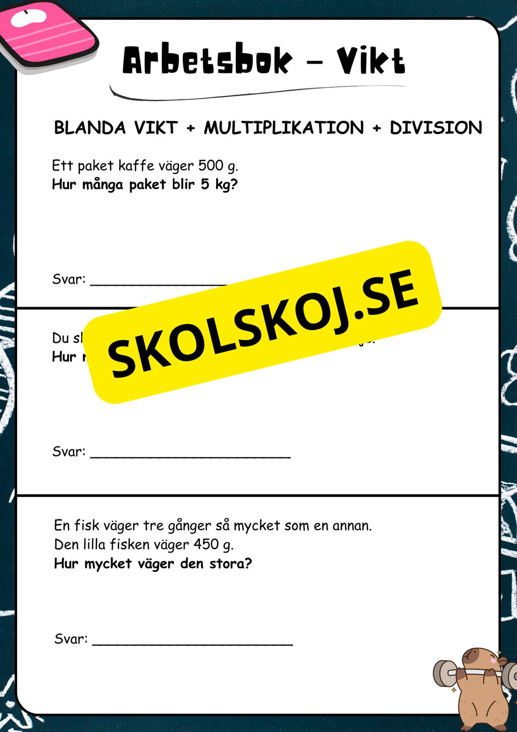 Arbetsbok - Vikt - Åk 4 - 5