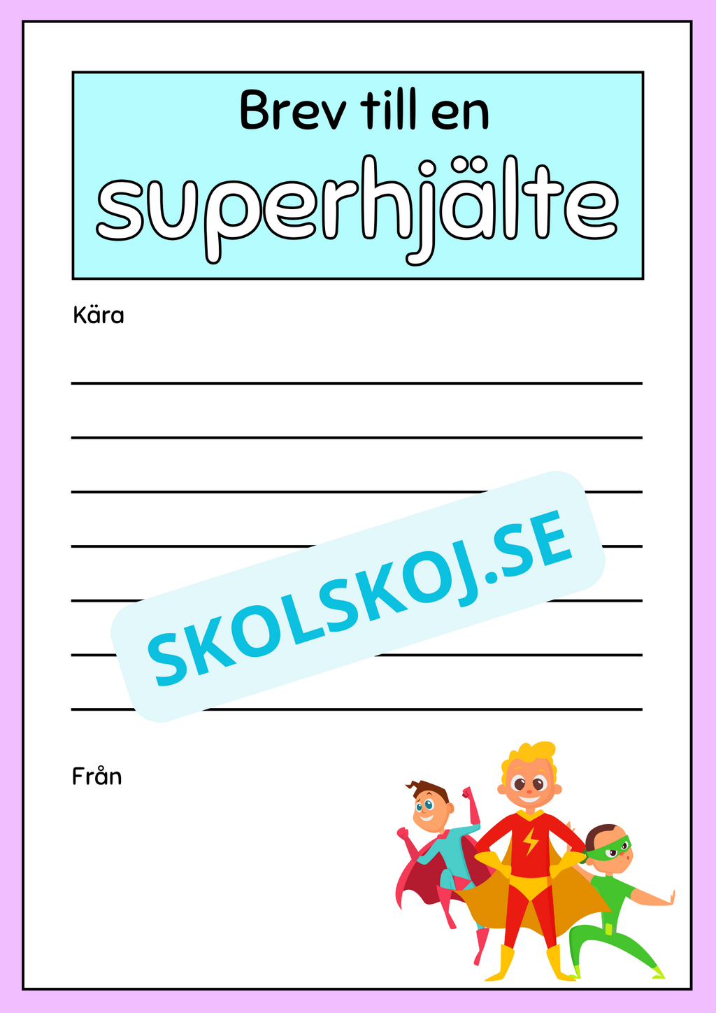 Skriv ett brev - Årskurs 2 - 3