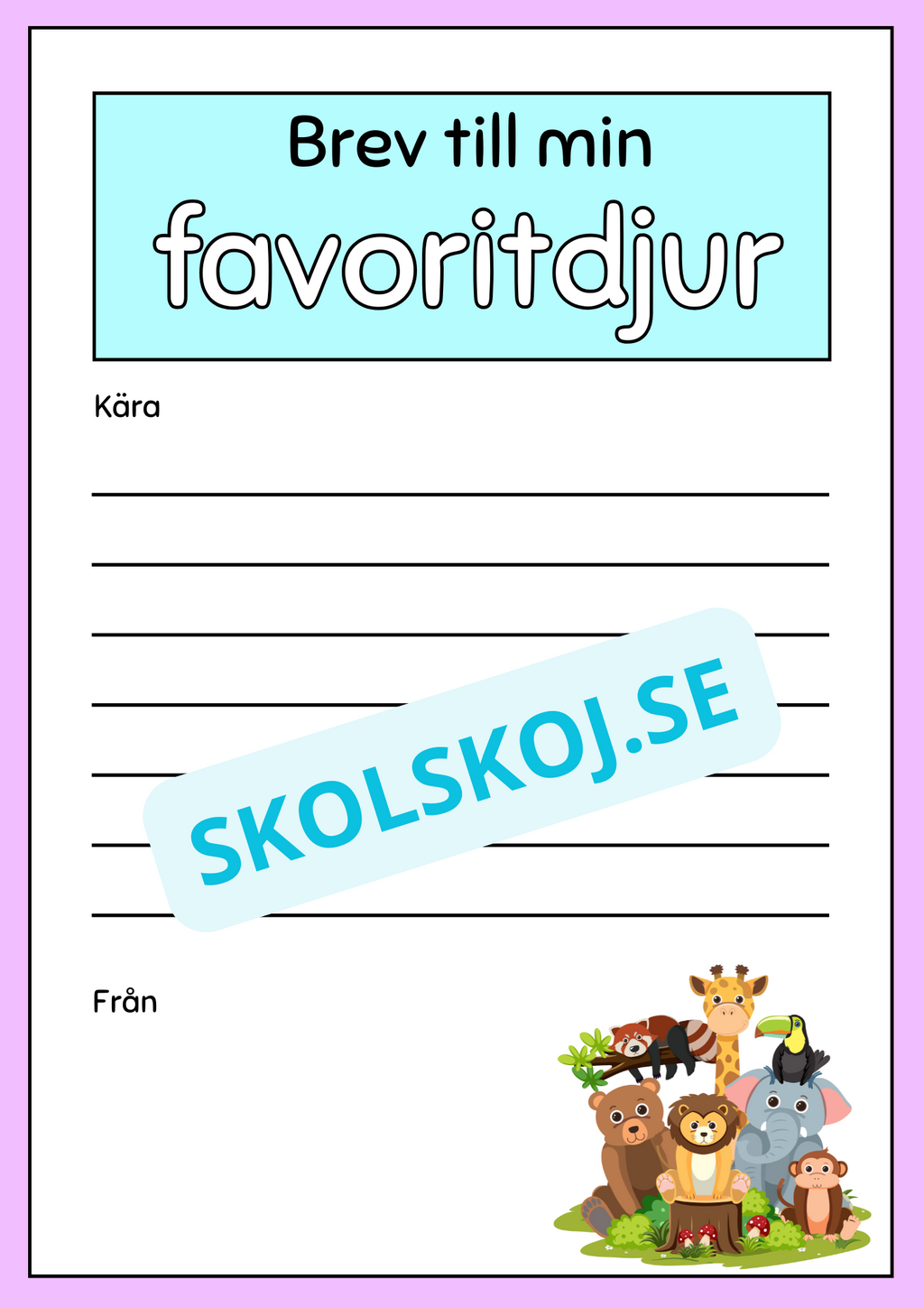 Skriv ett brev - Årskurs 2 - 3