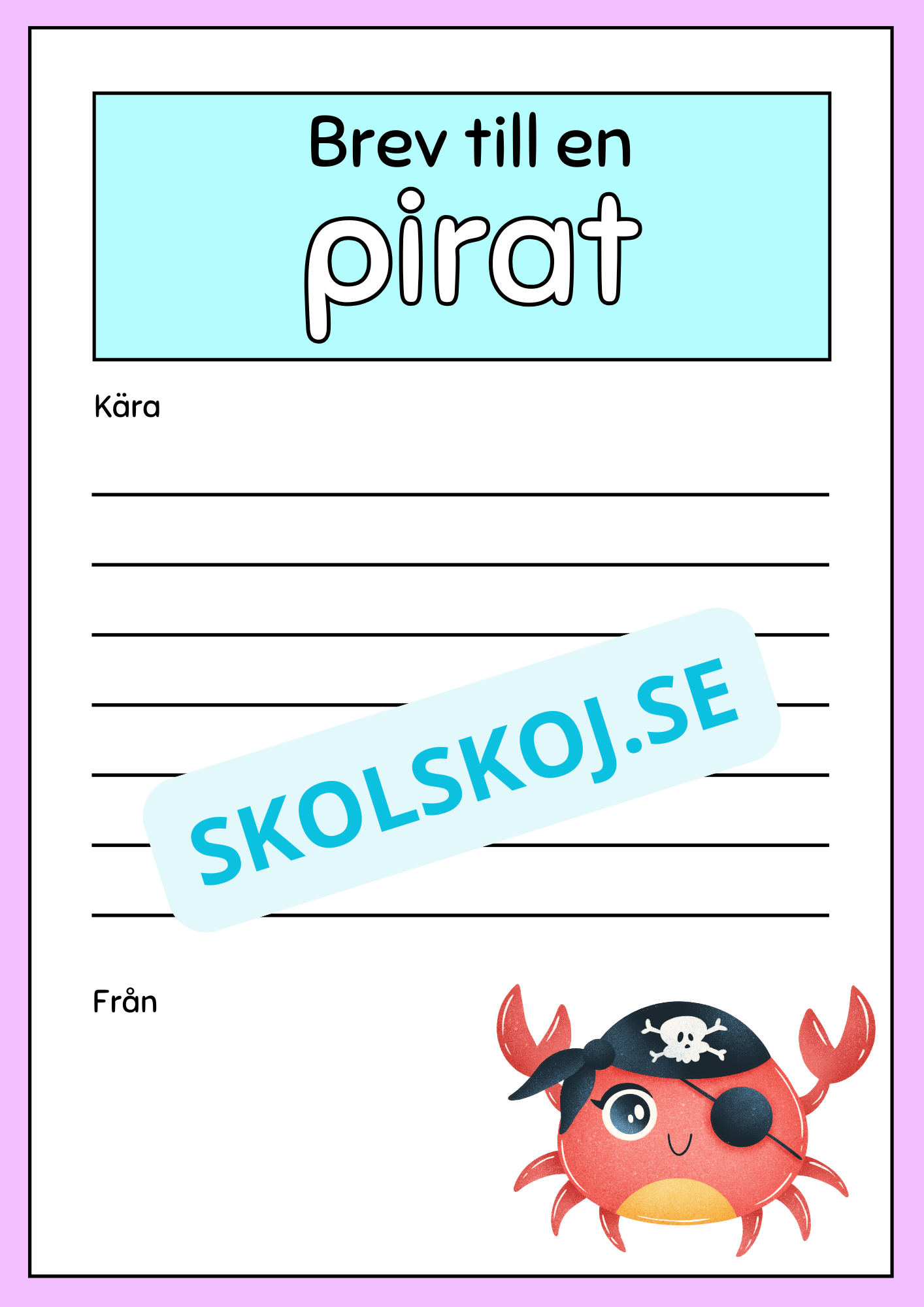 Skriv ett brev - Årskurs 2 - 3