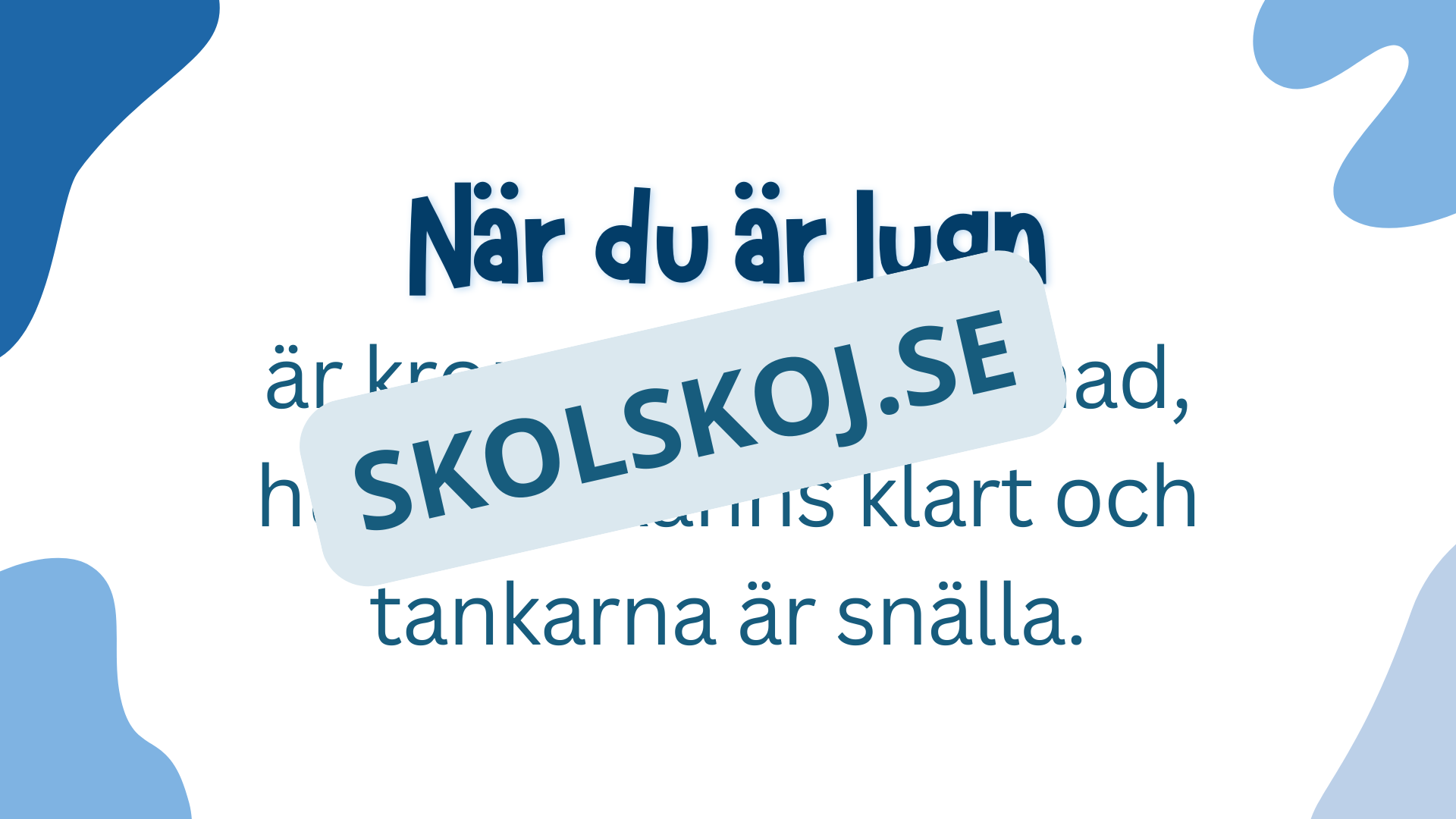 Det är okej att låta känslorna finnas