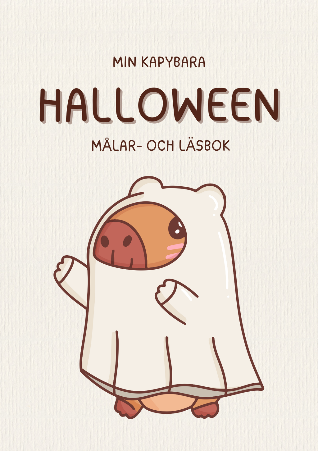 Min Kapybara - Halloween - Målar- och läsbok