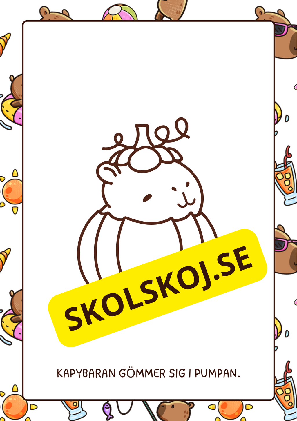 Min Kapybara - Halloween - Målar- och läsbok