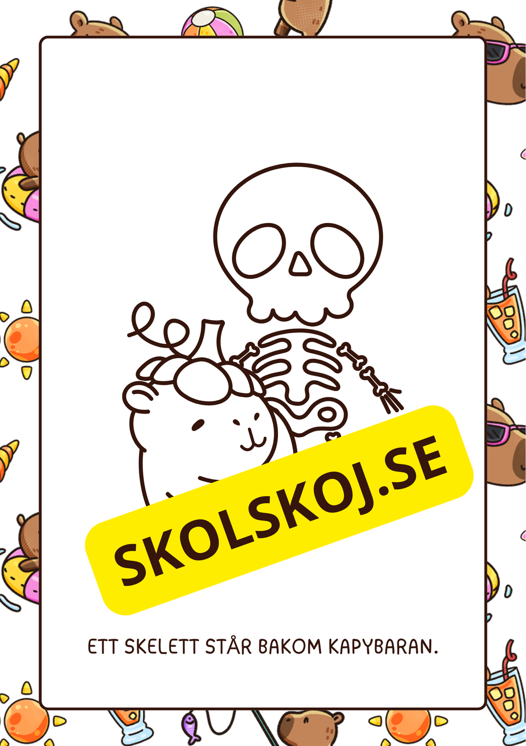 Min Kapybara - Halloween - Målar- och läsbok