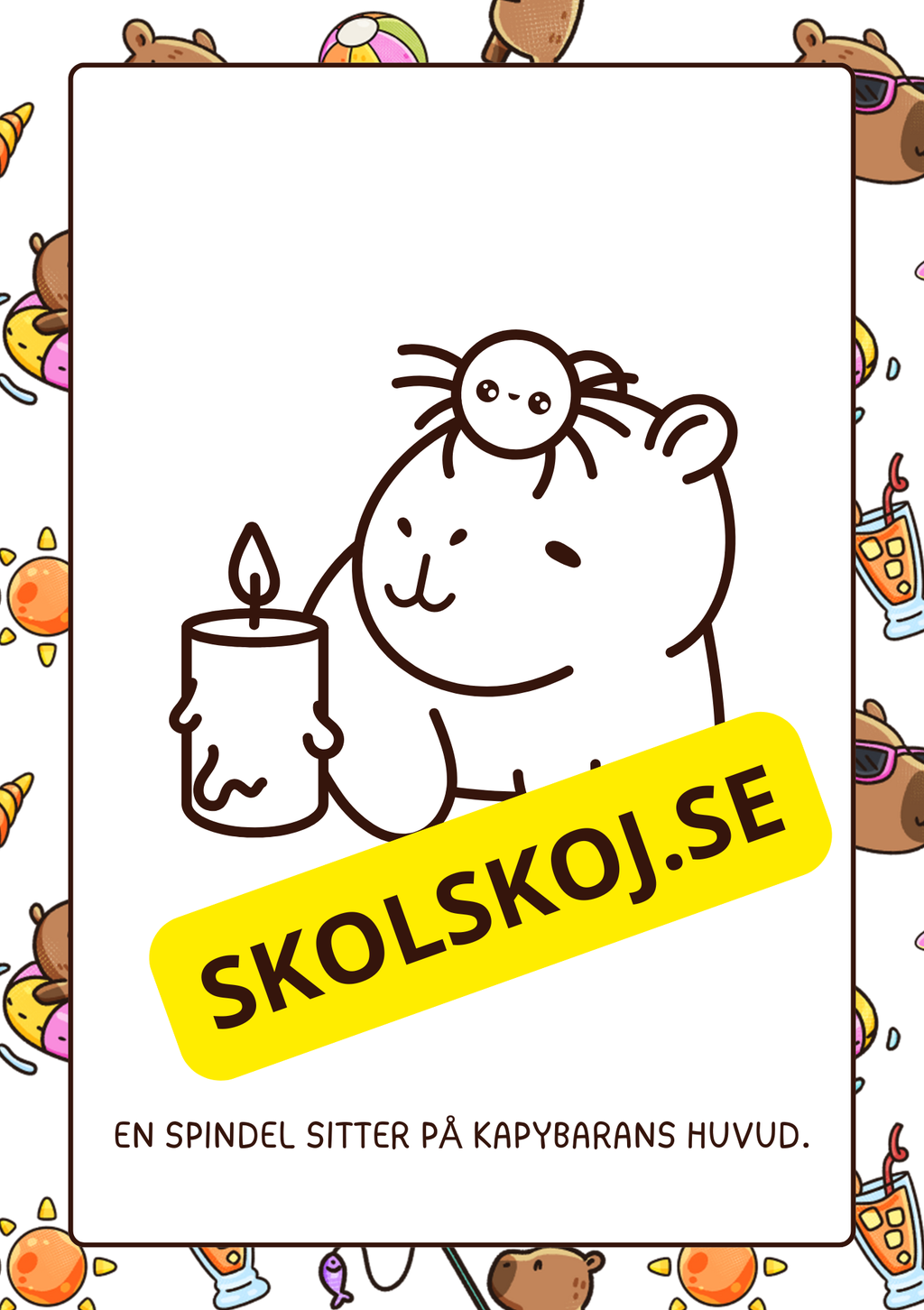 Min Kapybara - Halloween - Målar- och läsbok